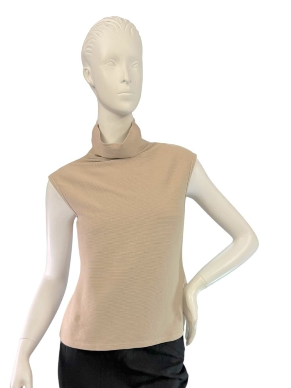 Prairie Underground Soft Edge Tee Sleeveless in Oatmeal Funnel Neck $82 Size XS